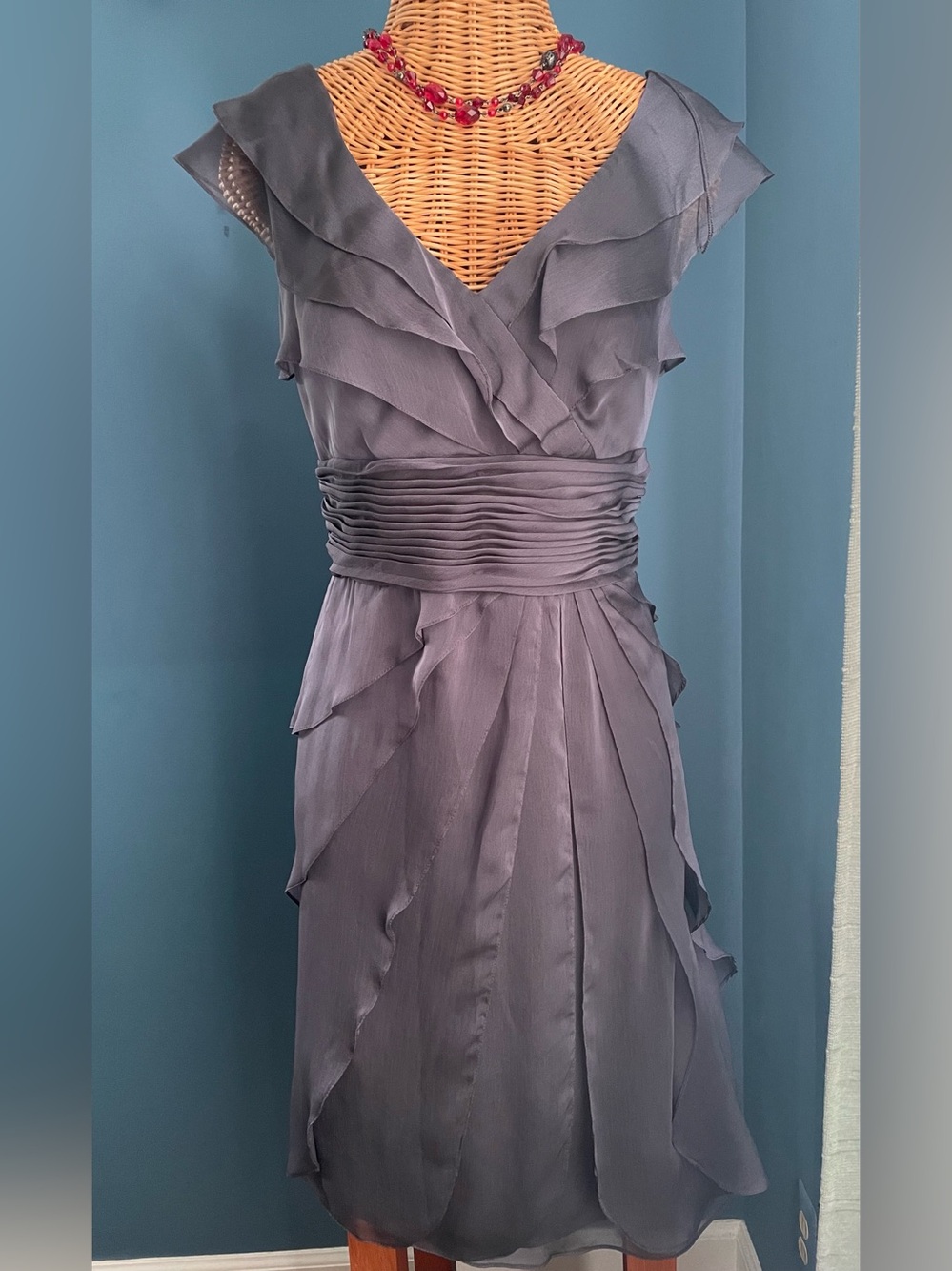 Liliana Gray Chiffon Tiered Ruffle Special Occasion Dress Size 14